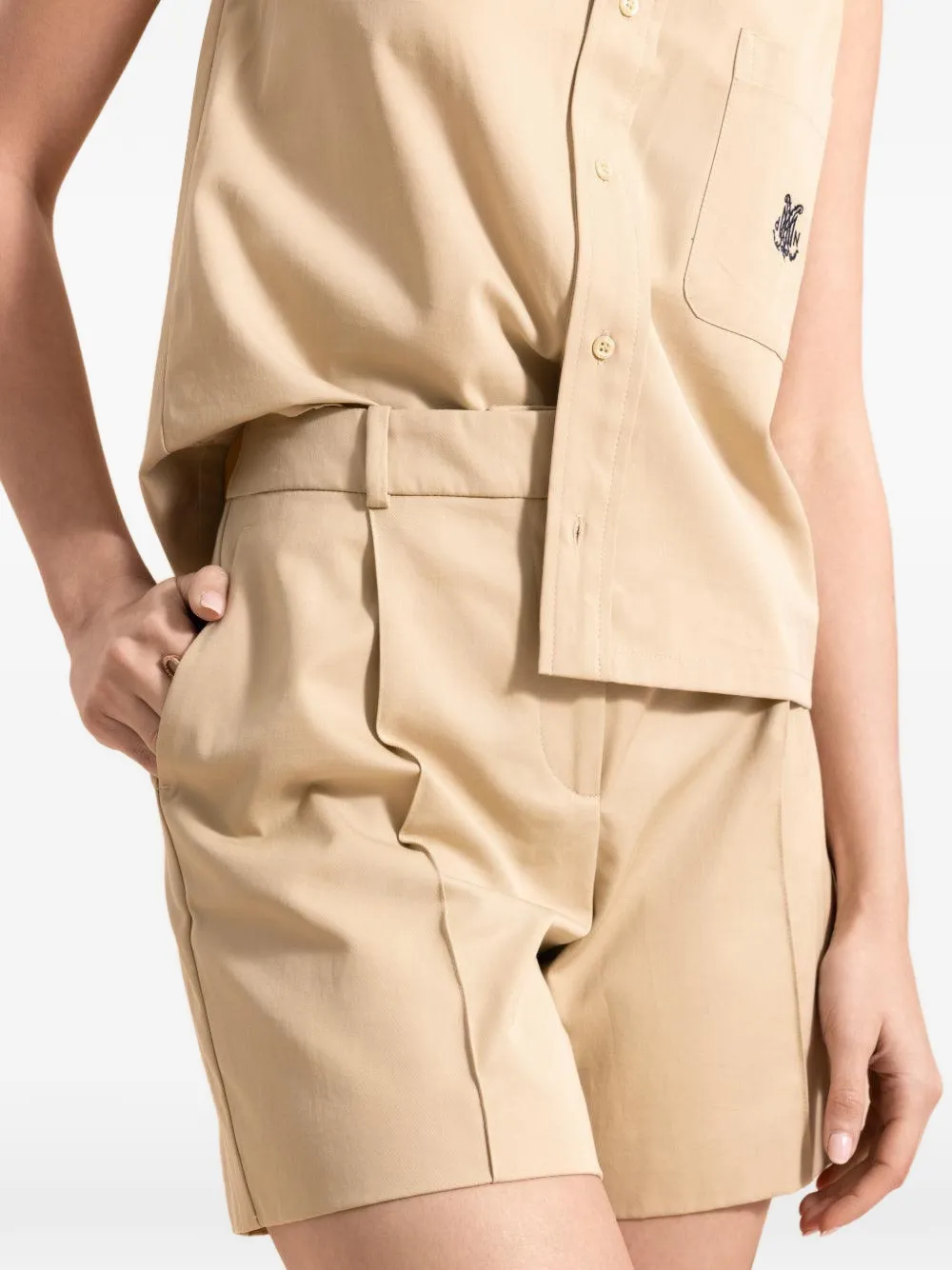 DMN Paris Norma shorts met riemlussen Beige