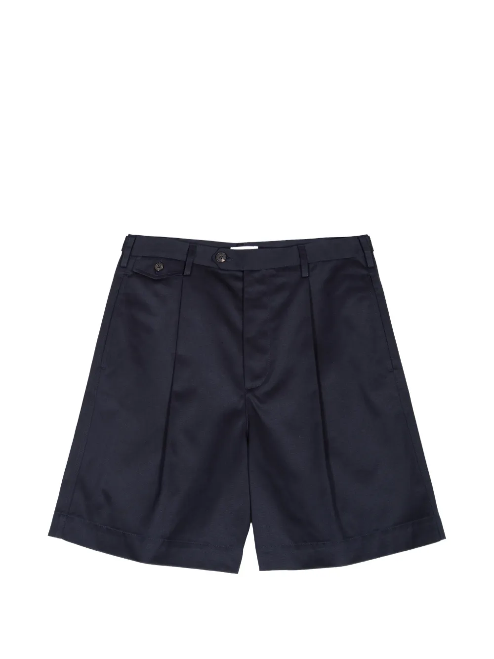 Grifoni gabardine pleated-detail tailored shorts - Black