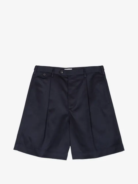 Grifoni gabardine pleated-detail tailored shorts