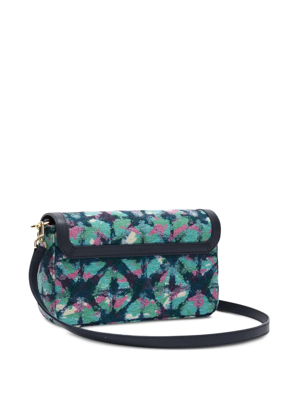 Furla S Iride crossbodytas met bloemen-jacquard Blauw