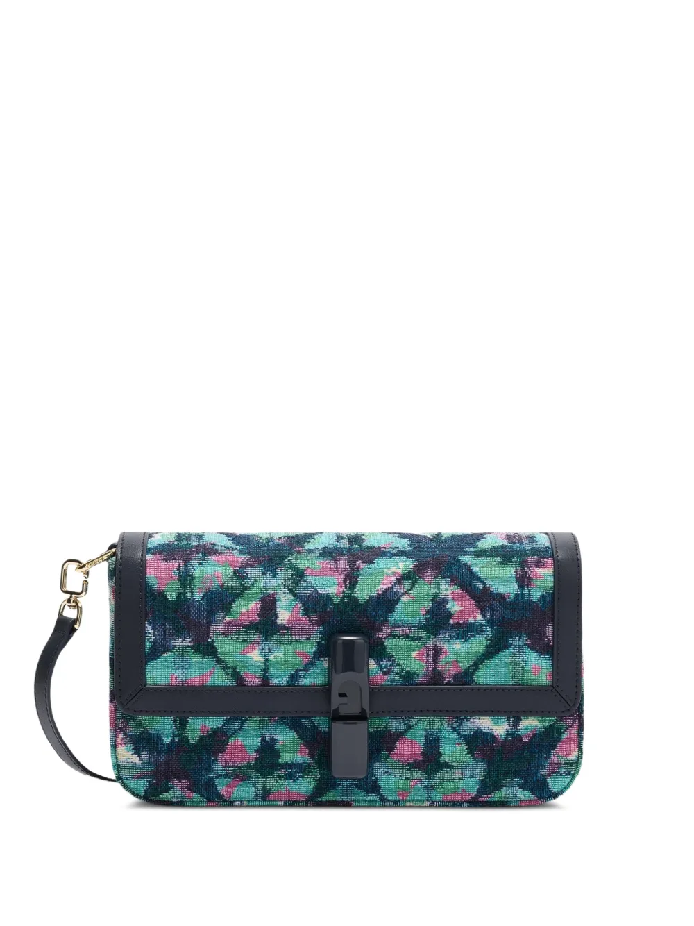 Furla S Iride floral-jacquard crossbody bag - Blu