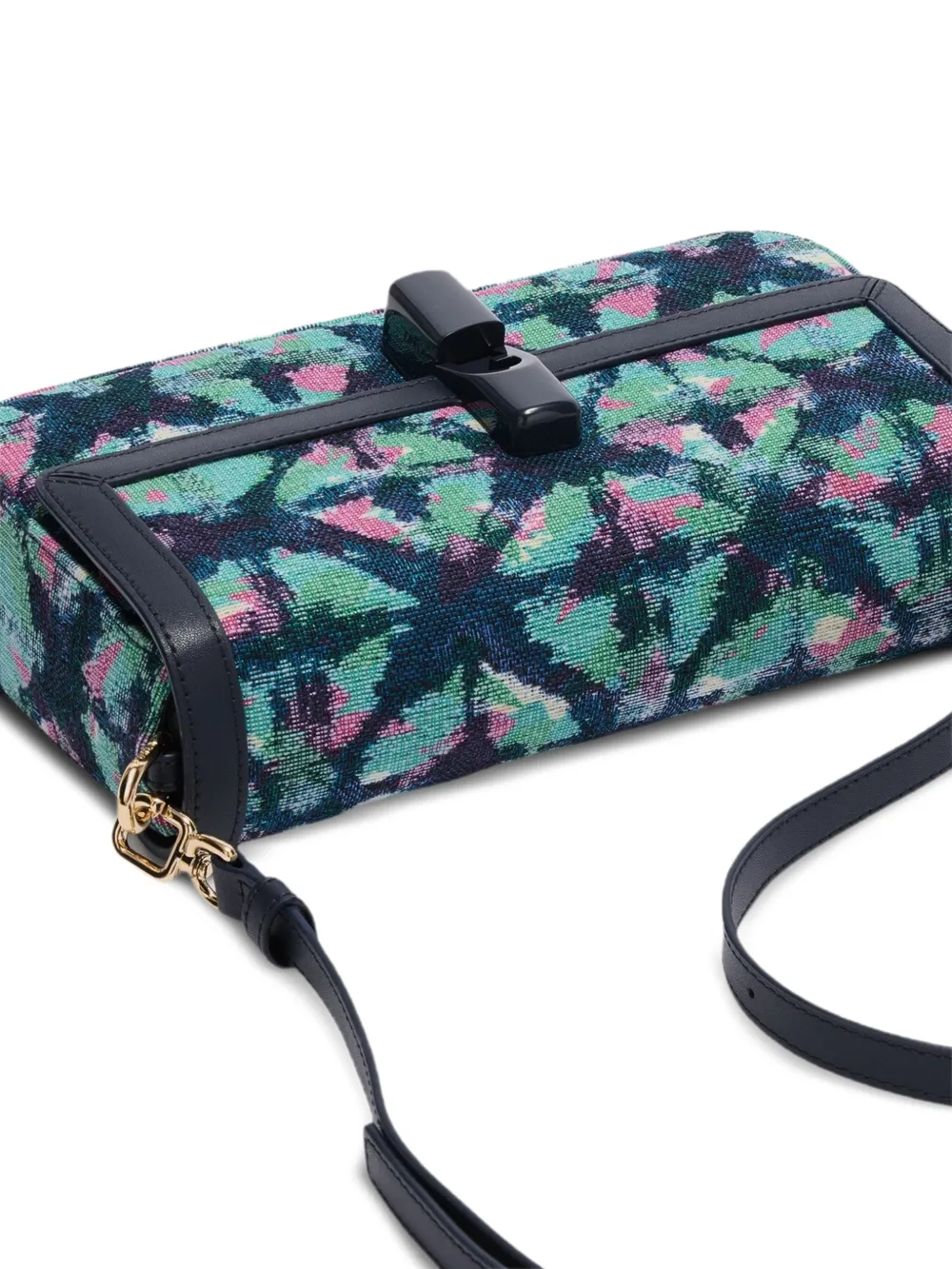 Furla S Iride crossbodytas met bloemen-jacquard Blauw