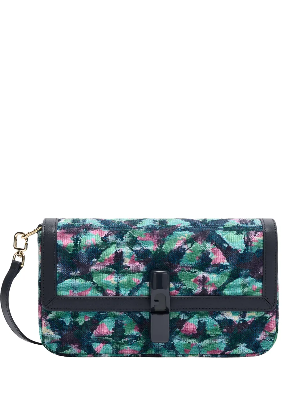 Furla S Iride floral-jacquard crossbody bag - Blu