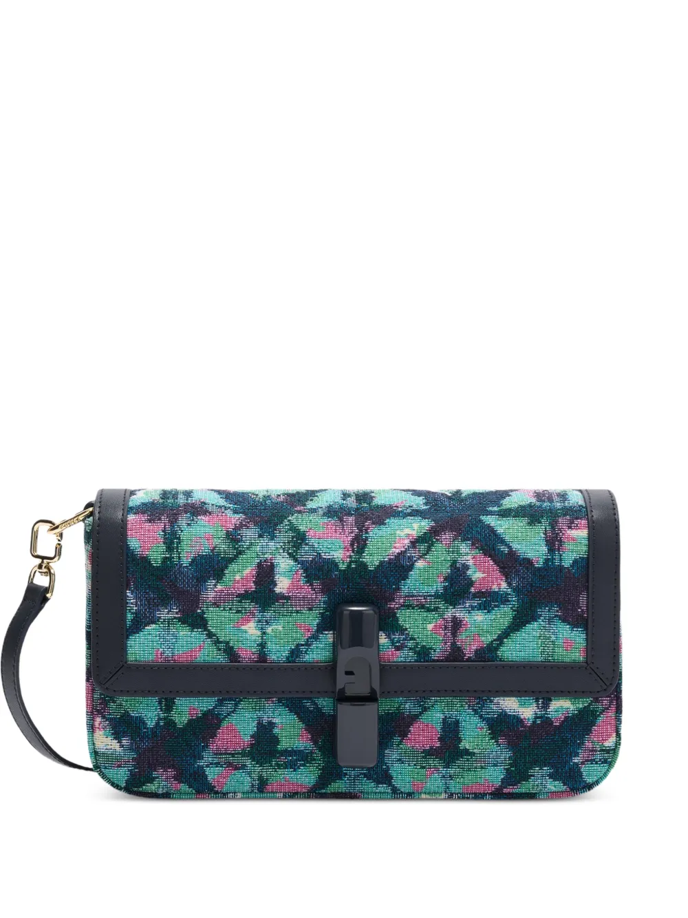 Furla S Iride floral-jacquard crossbody bag - Blau