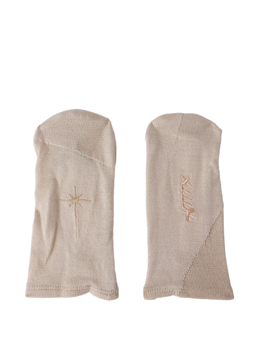 SKIN SERIES logo-embroidered socks - Toni neutri