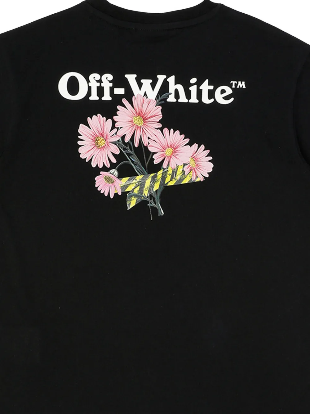 Off-White Kids Daisy Tape T-shirt Zwart