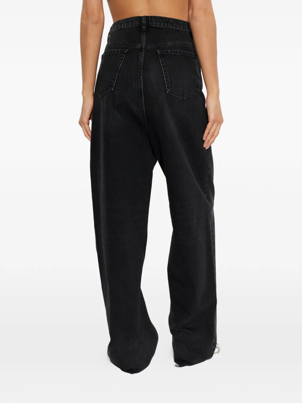 Maison Margiela Gerafelde jeans Zwart