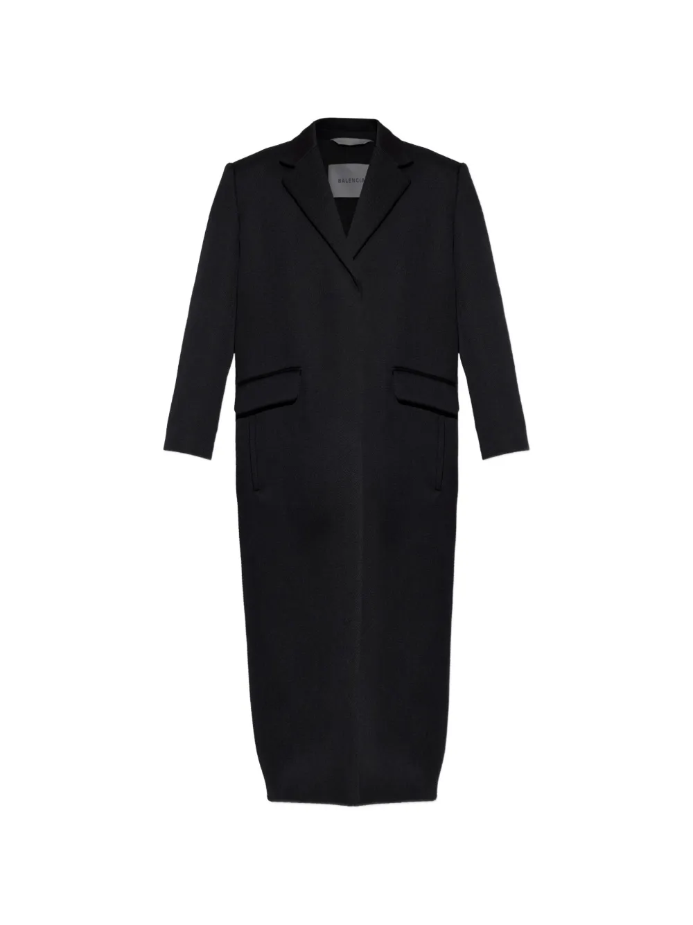 Balenciaga single-breasted wool coat - Black