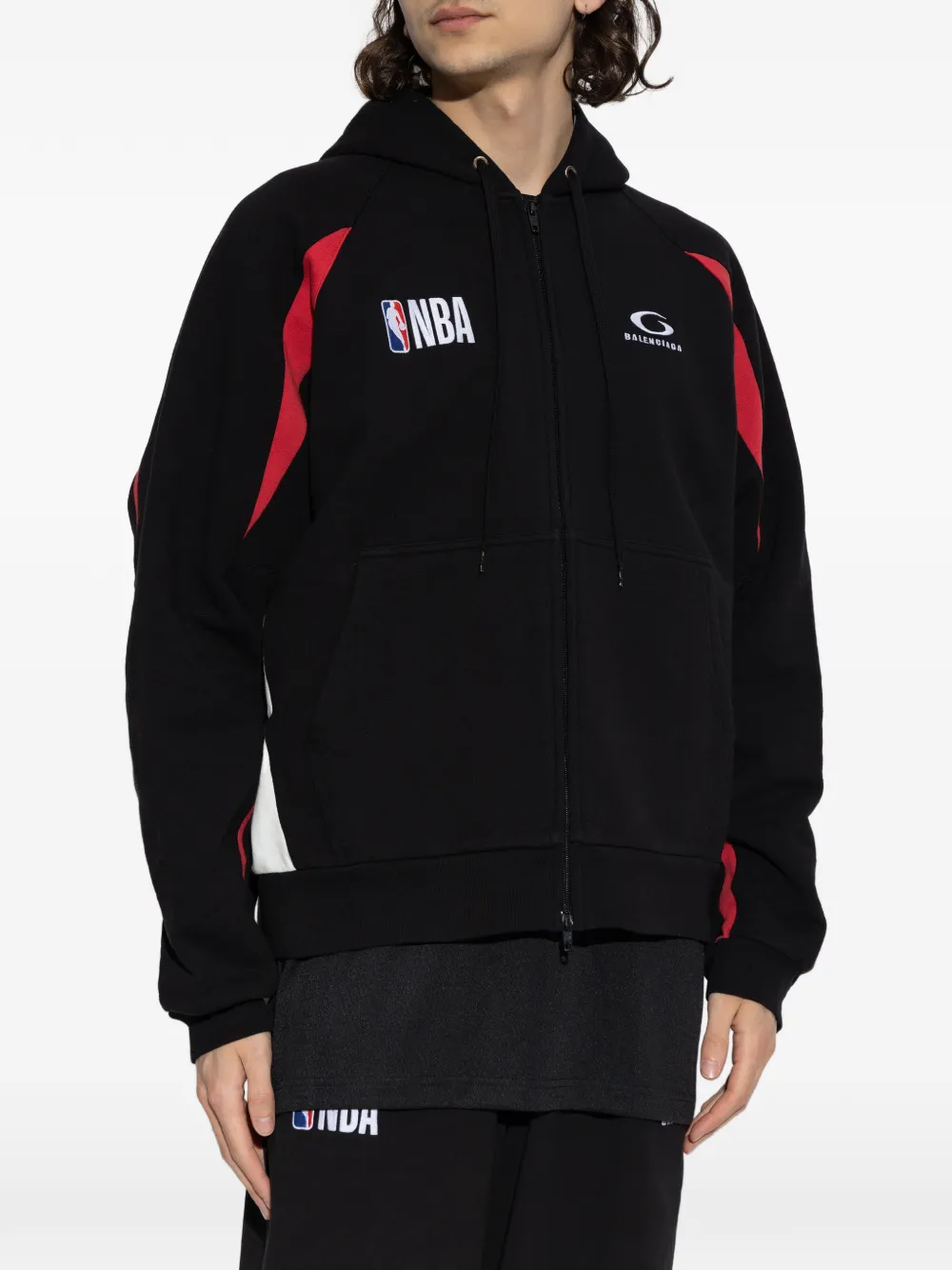 Balenciaga x NBA oversized hoodie Zwart