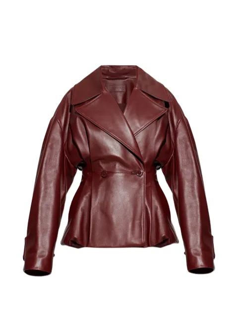 Balenciaga Folded long-sleeve leather jacket