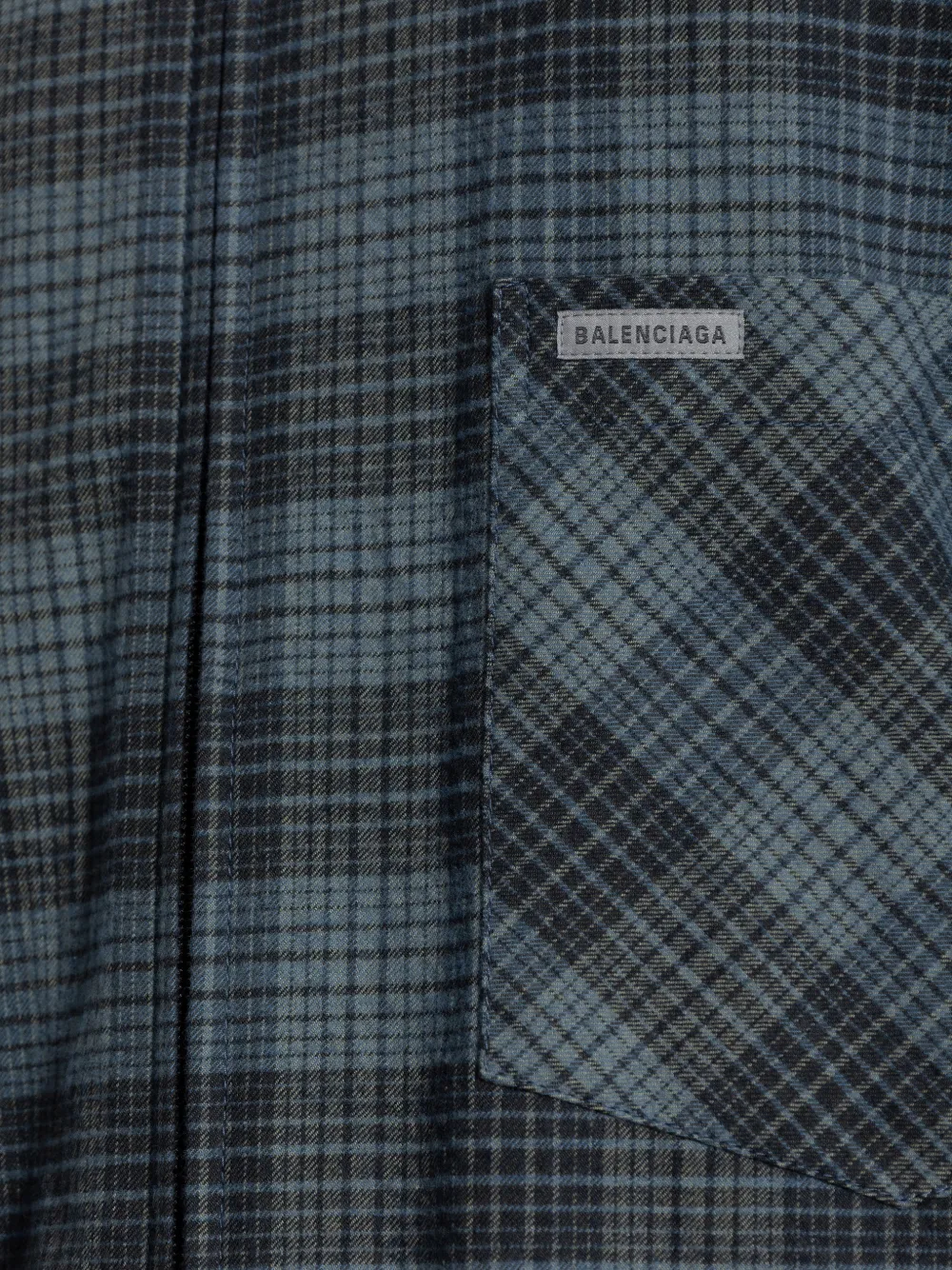Balenciaga Geruit overhemd Blauw