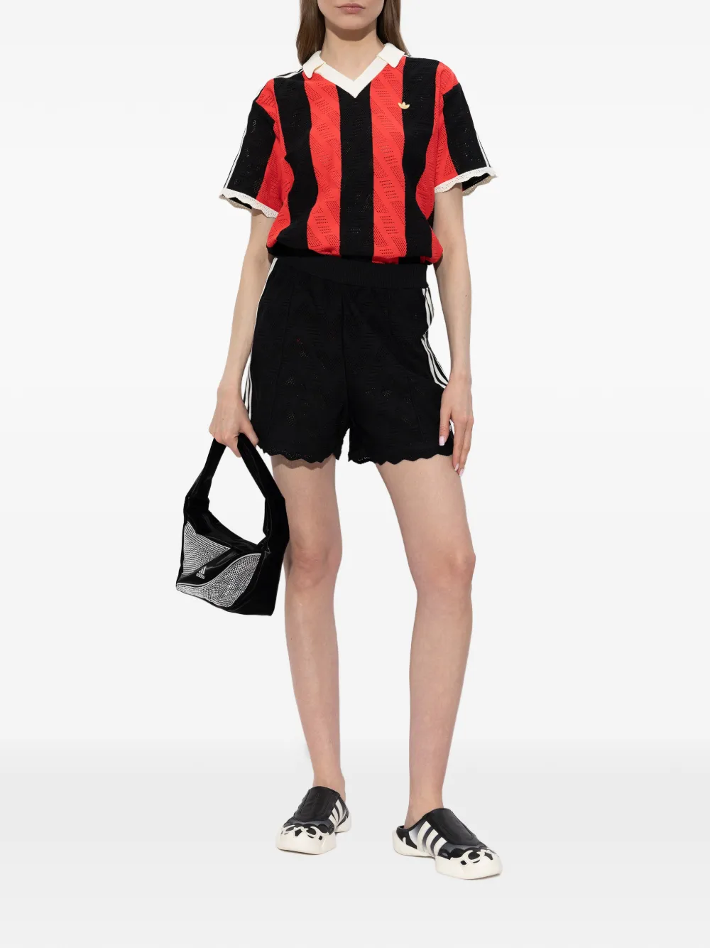 adidas Gestreept T-shirt Rood