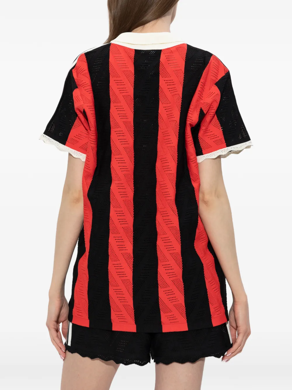 adidas Gestreept T-shirt Rood