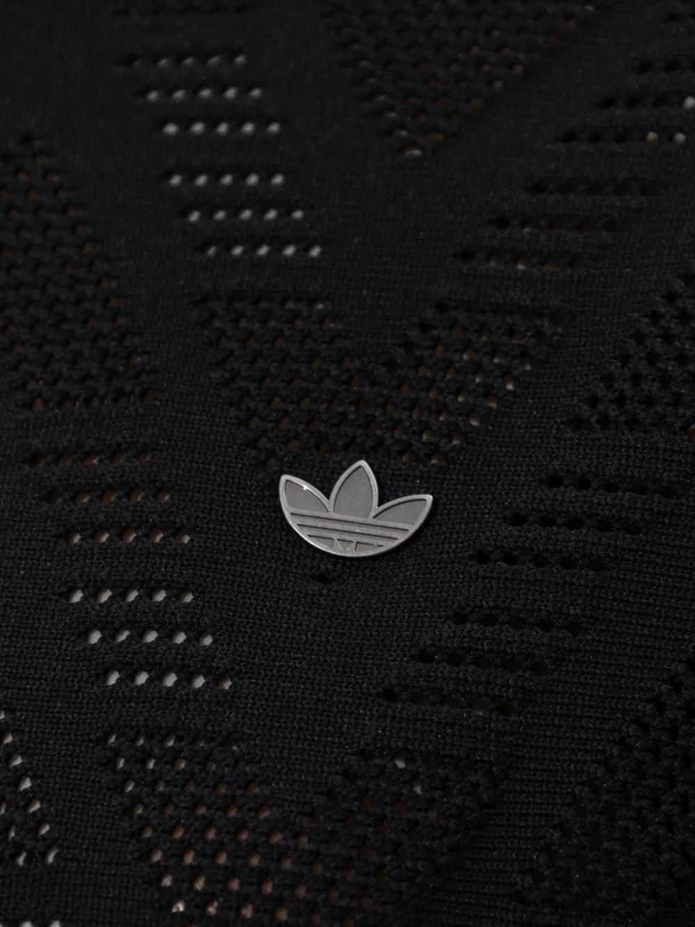 adidas Firebird gehaakte trui met rits Zwart