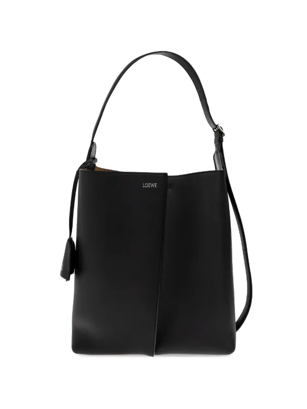Loewe Large Bilbao Leather Bucket Bag in Black