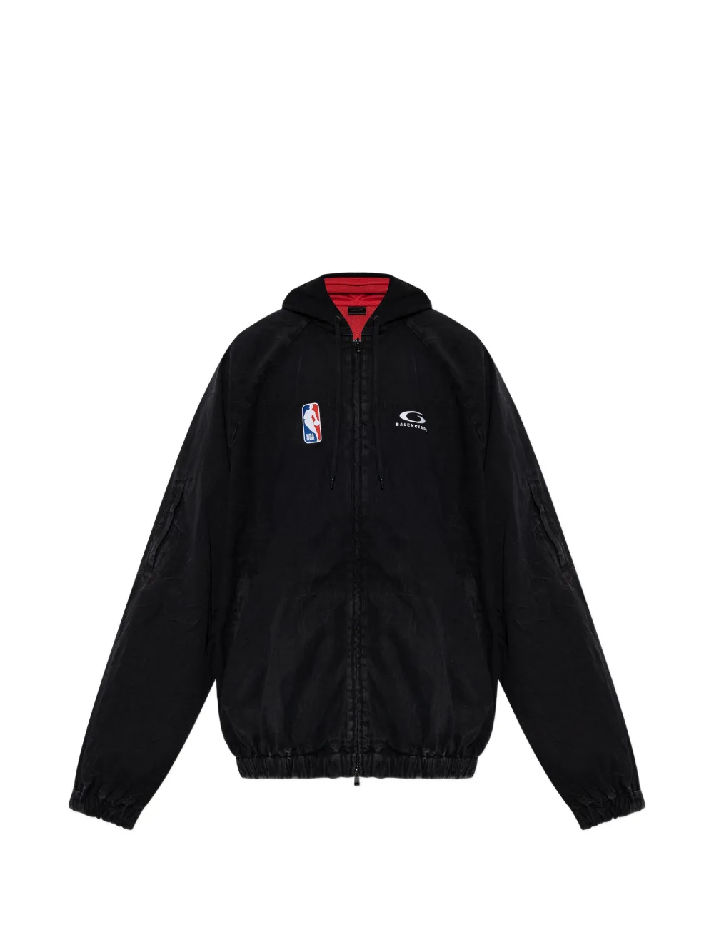 Balenciaga x NBA zip-up hooded jacket - Black