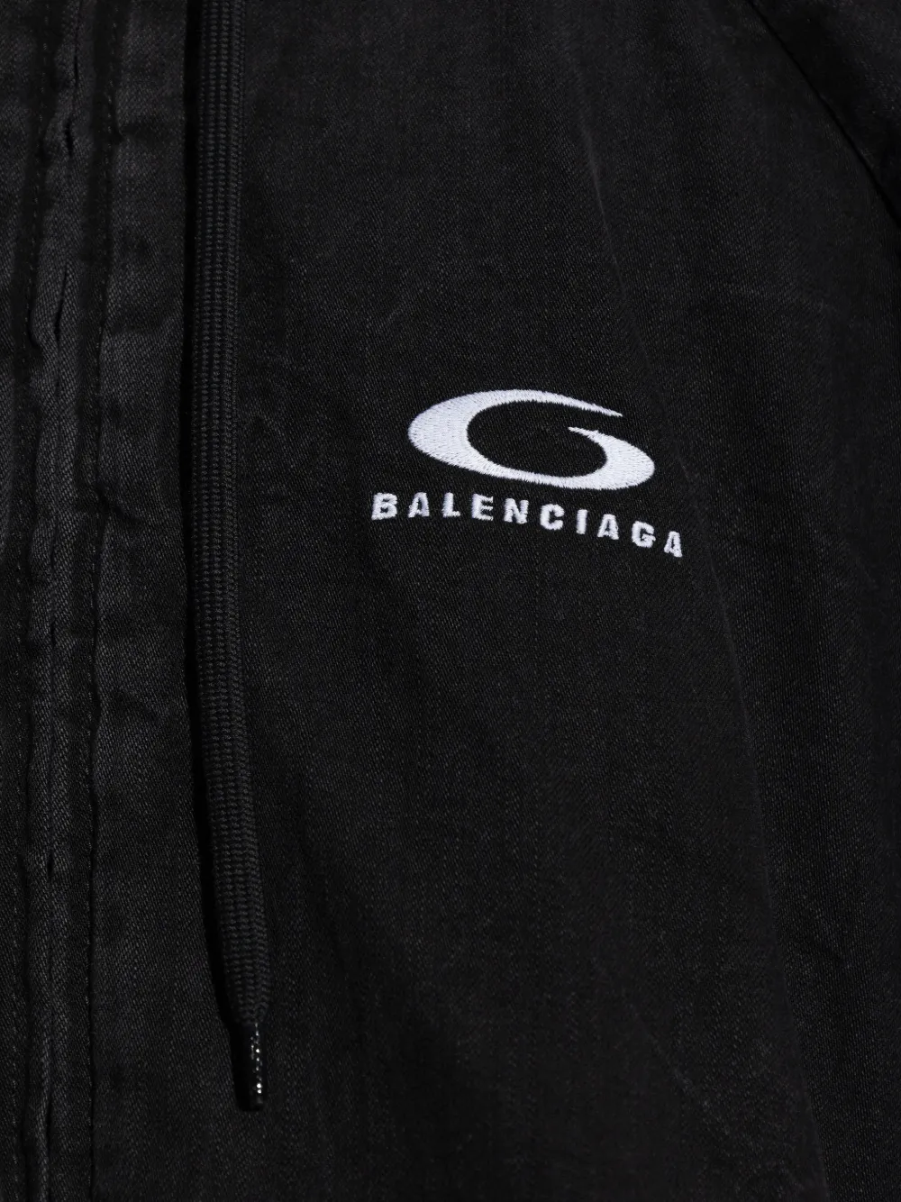 Balenciaga x NBA jack met capuchon en rits Zwart