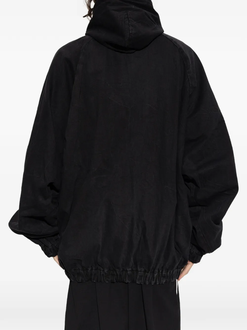 Balenciaga x NBA jack met capuchon en rits Zwart
