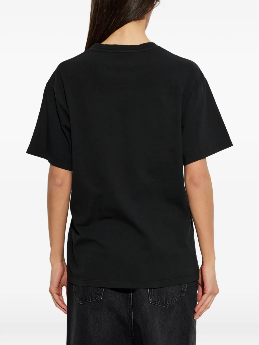Maison Margiela T-shirt met bloemenprint Zwart