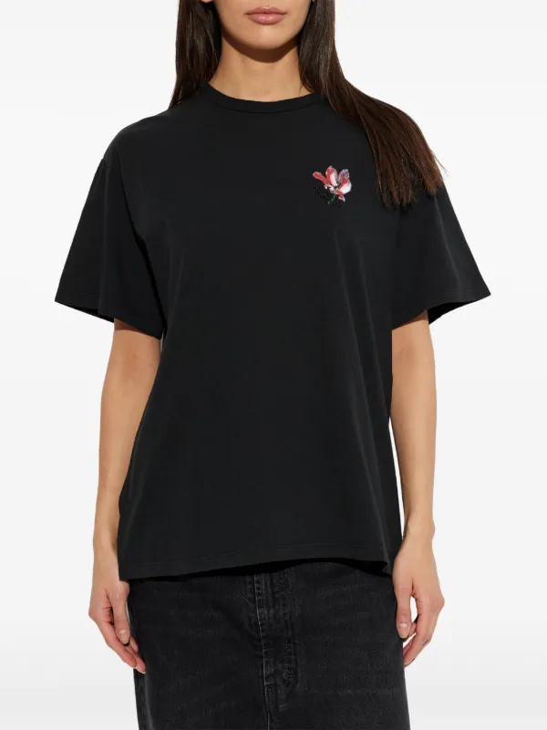 Maison Margiela floral-print T-shirt | Black | FARFETCH ZA