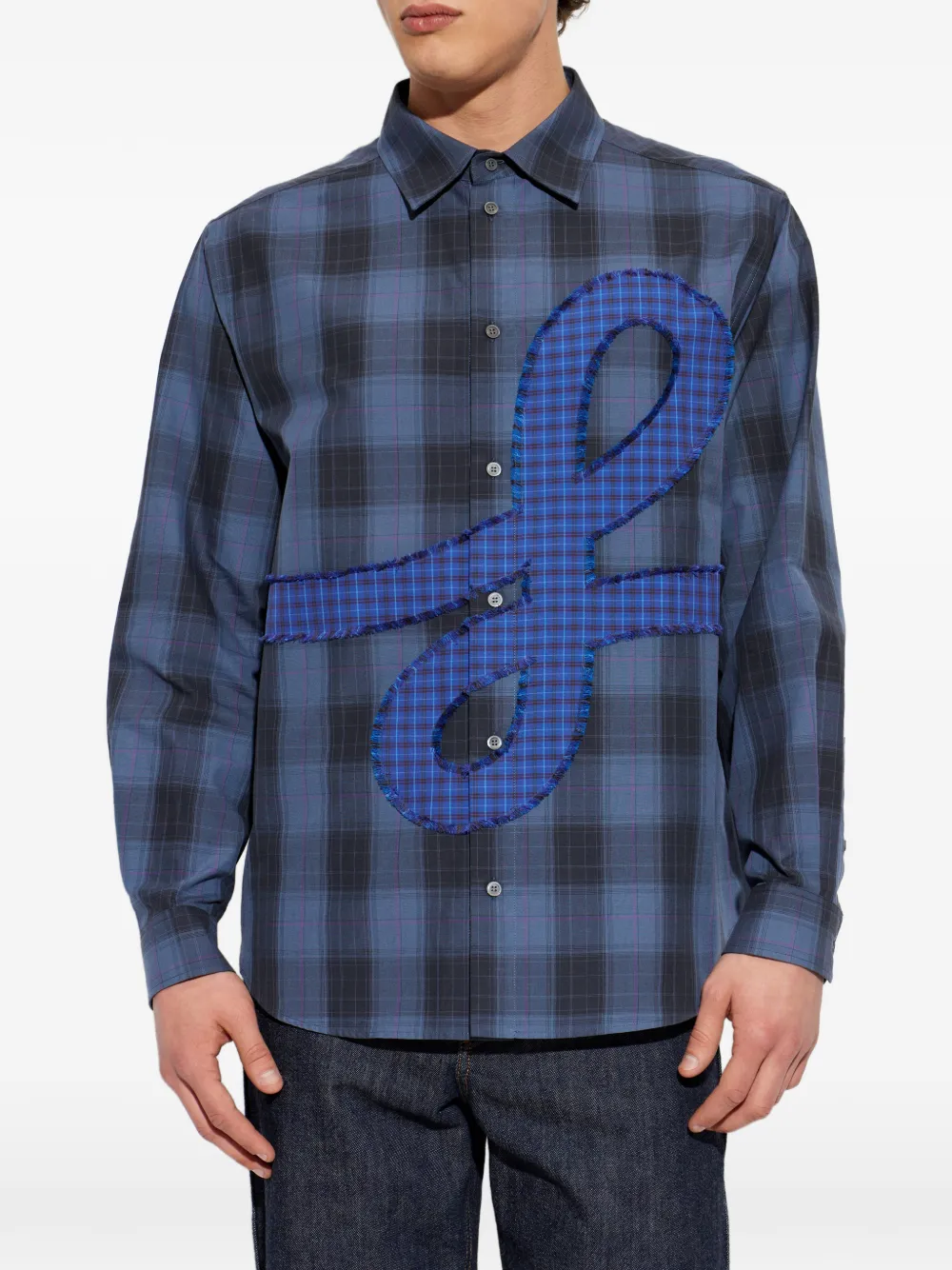 LOEWE Geruit overhemd Blauw