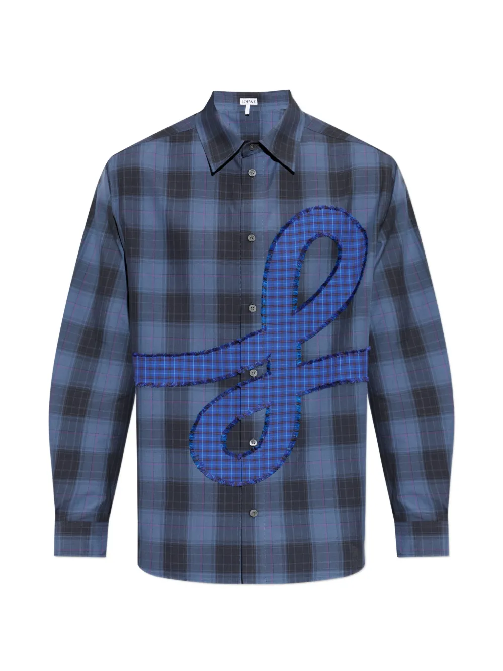 LOEWE plaid cotton shirt - Blu