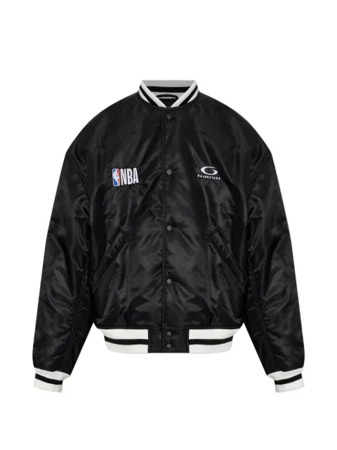 Balenciaga x NBA logo-patch bomber jacket
