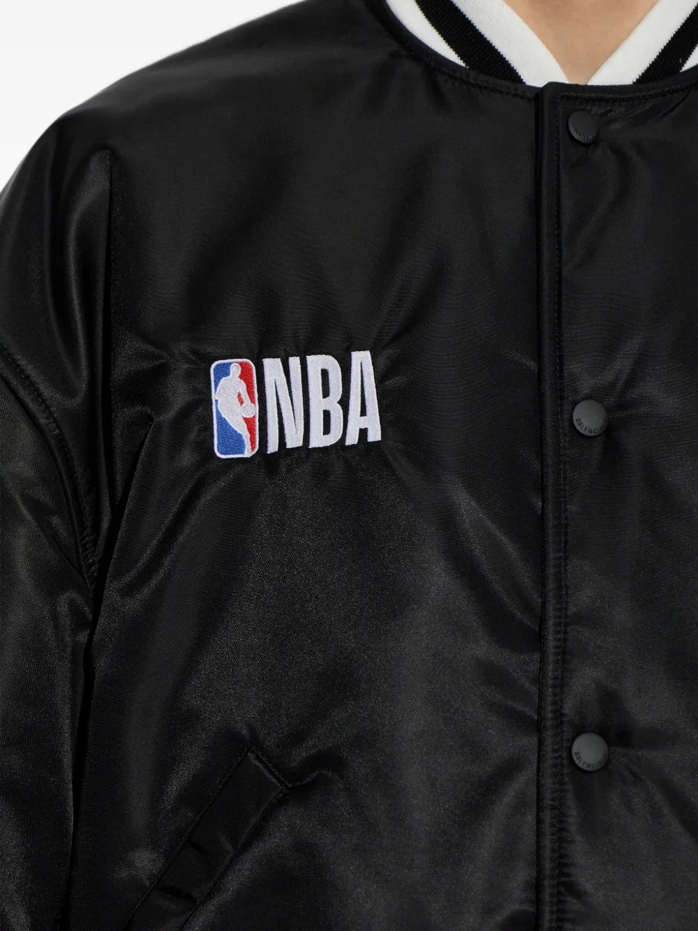 Balenciaga x NBA bomberjack met logopatch Zwart