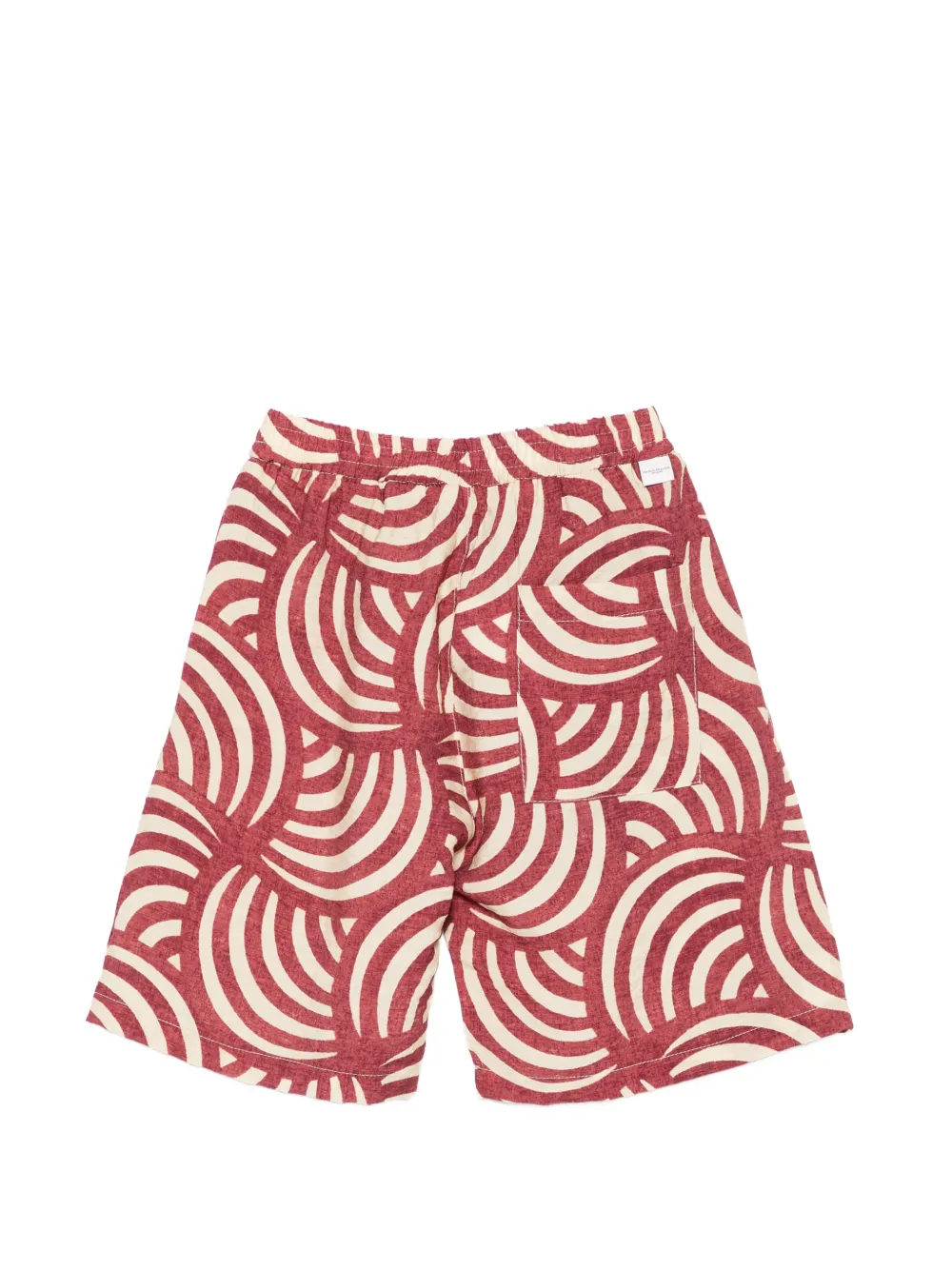 Paolo Pecora Kids Shorts met patroon Rood