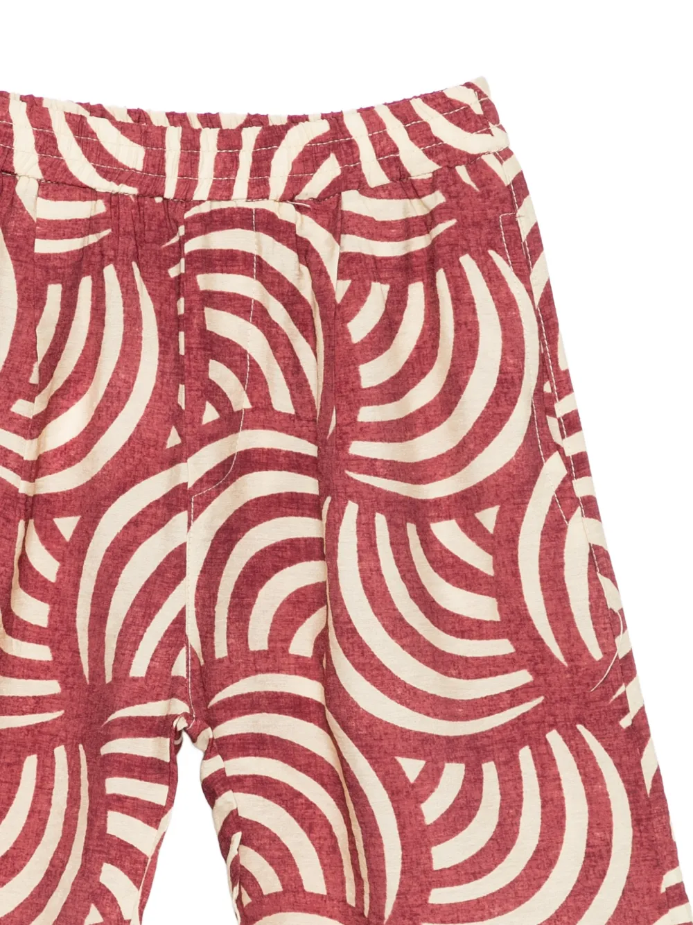 Paolo Pecora Kids Shorts met patroon Rood