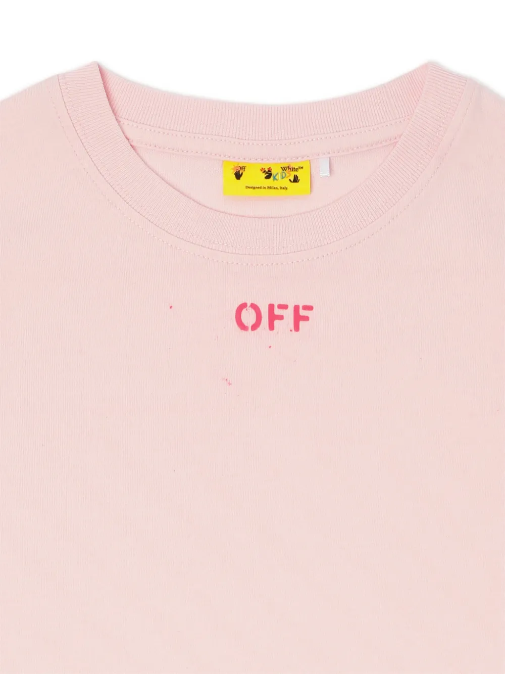 Off-White Kids Off Diag T-shirt Roze