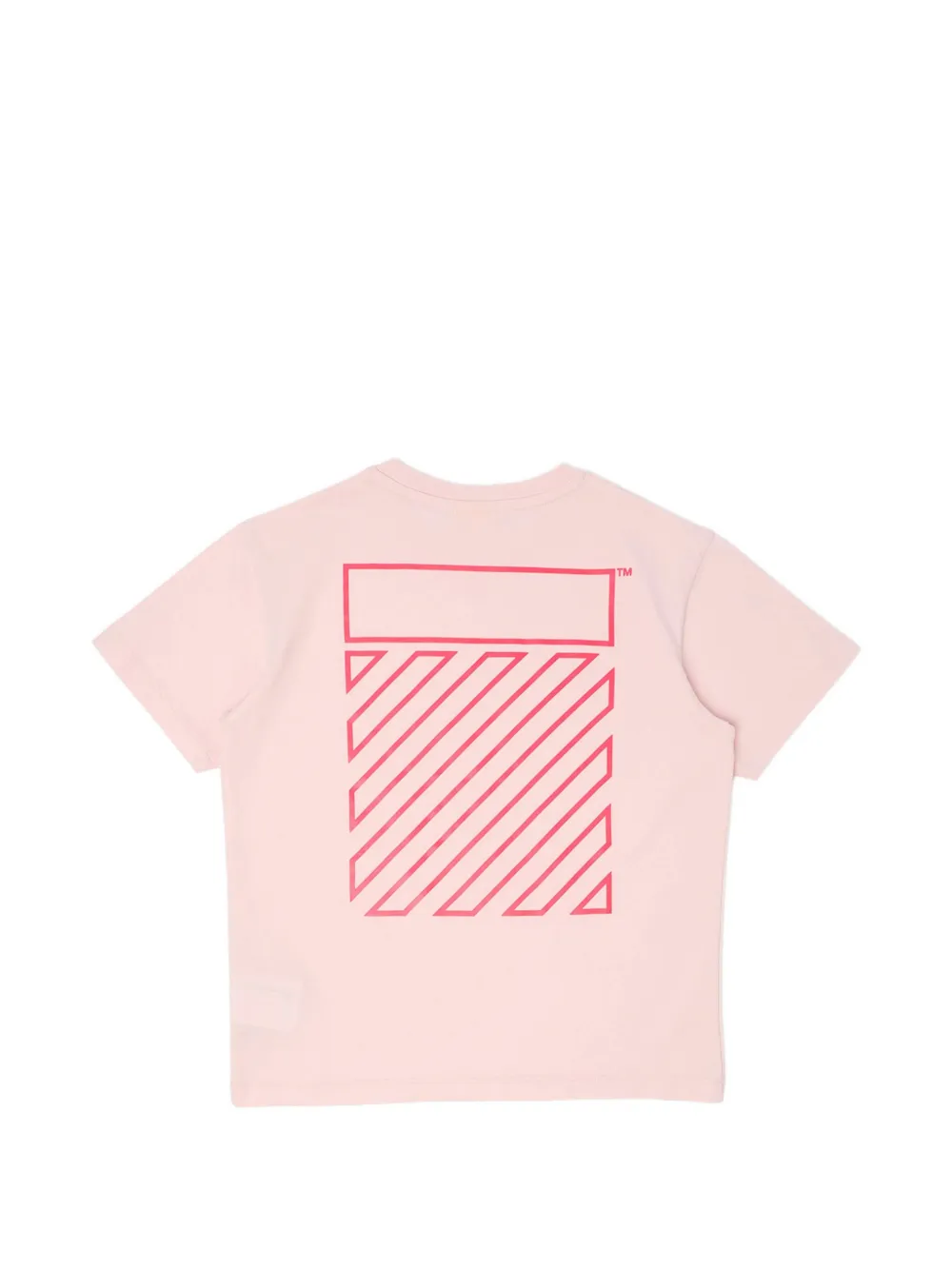 Off-White Kids Off Diag T-shirt Roze