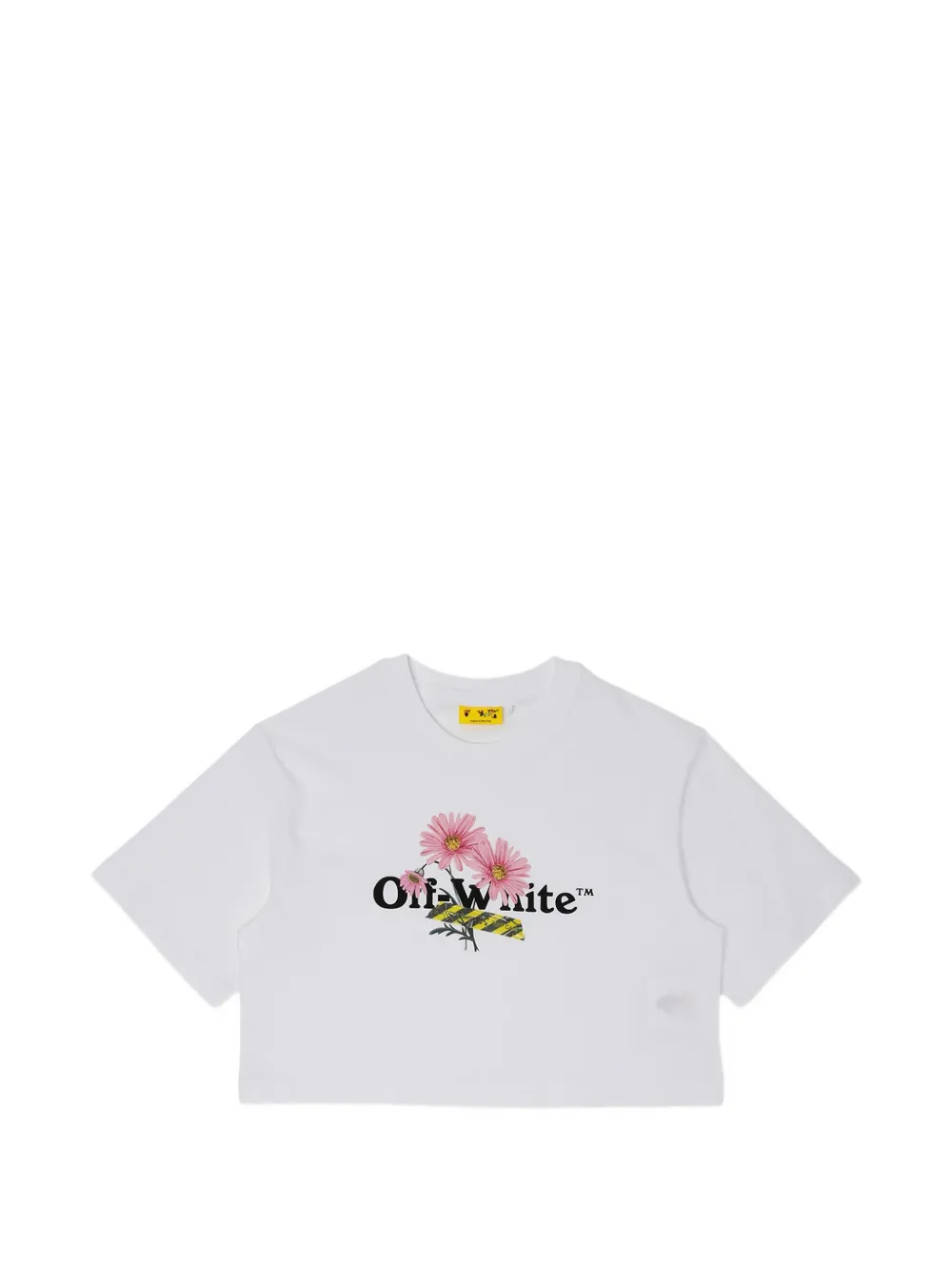 Off-white Kids' Floral-print T-shirt In White