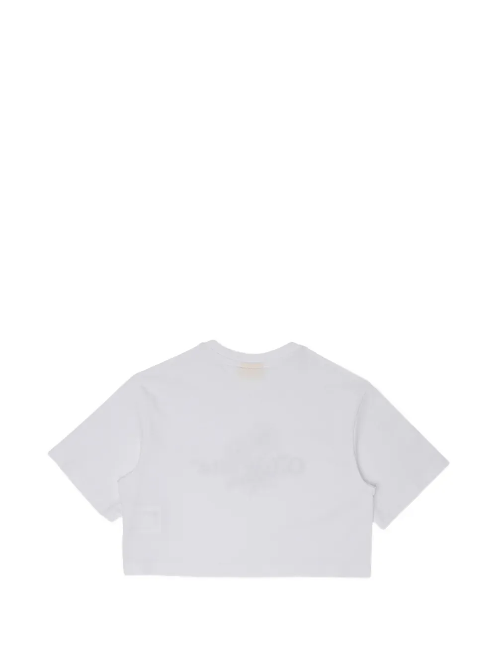 Off-White Kids Cropped top met bloemen-print Wit