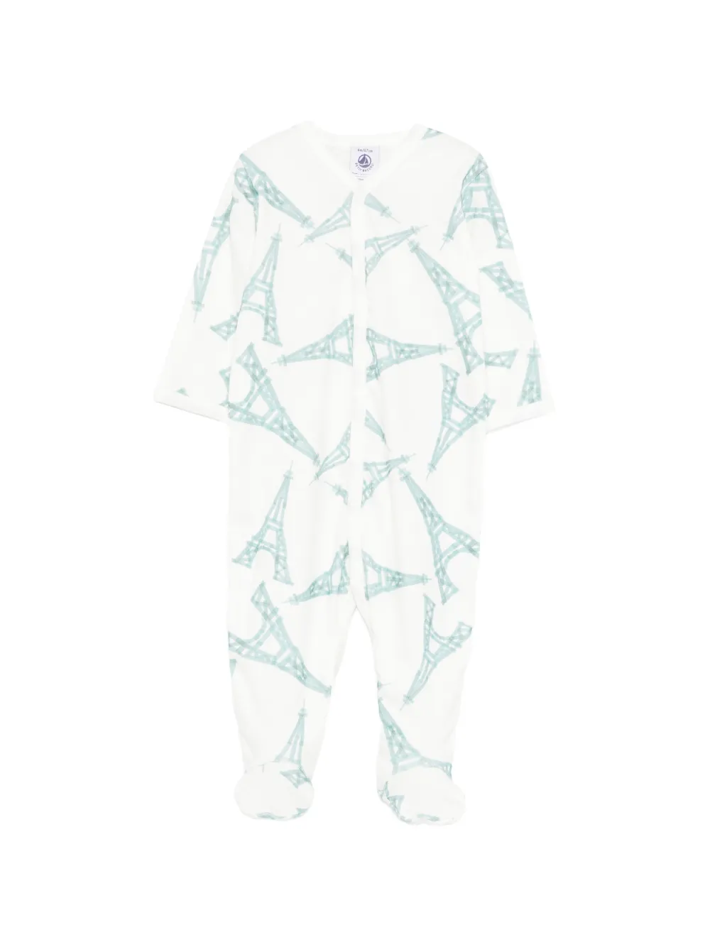 Petit Bateau Eiffel Tower-print pyjamas - Bianco