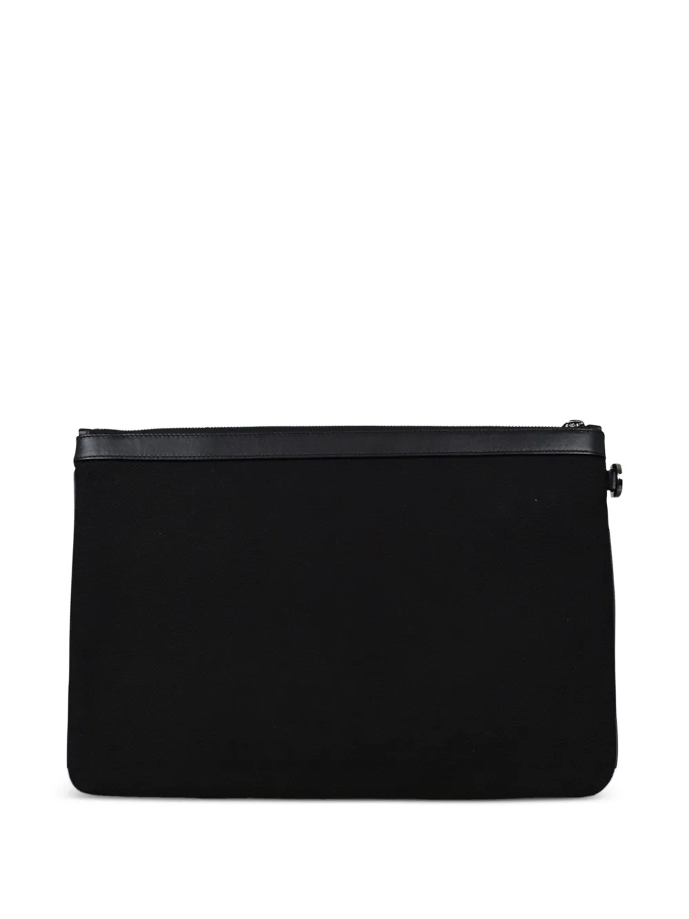 Jimmy Choo Derek Logo Clutch Bag in Black, view 3