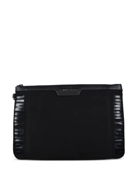 Jimmy Choo Derek logo clutch bag