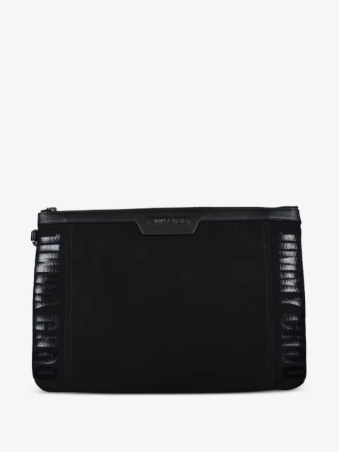 Jimmy Choo Derek logo clutch bag