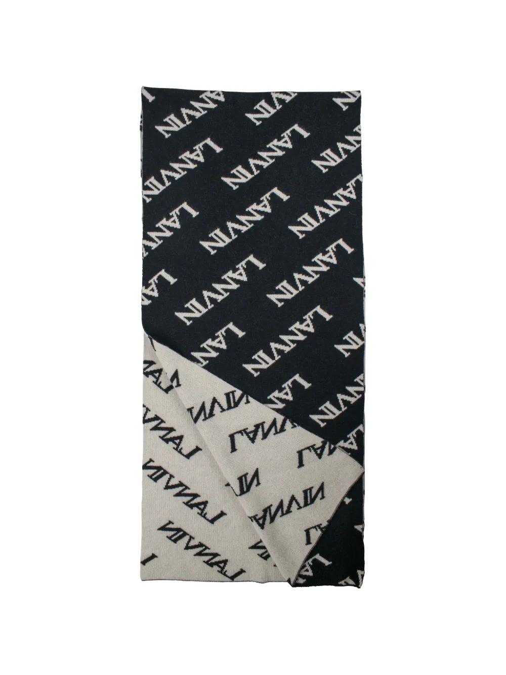 Lanvin Sjaal met logoprint Zwart