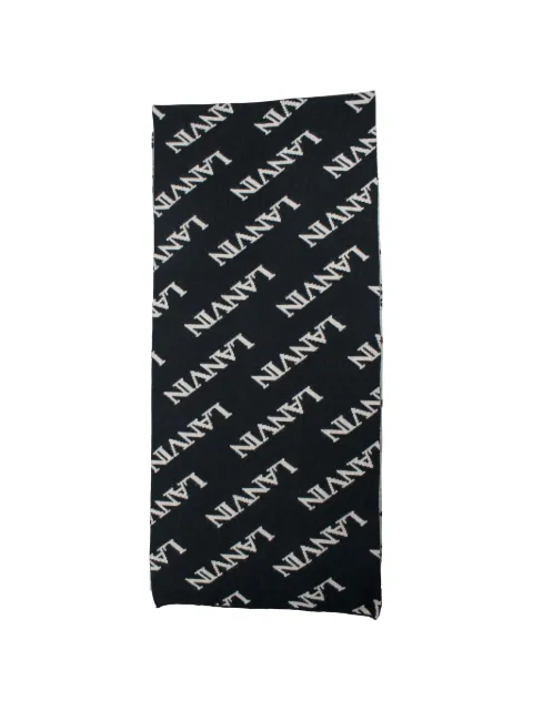 Lanvin logo-print scarf