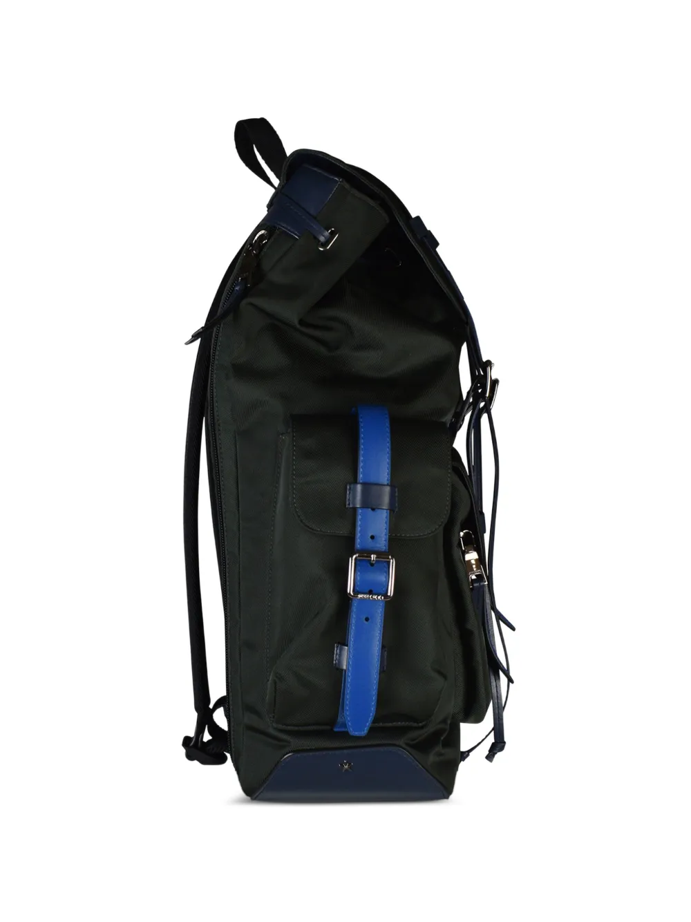 Jimmy Choo Wixon Logo Backpack in Green, view 3
