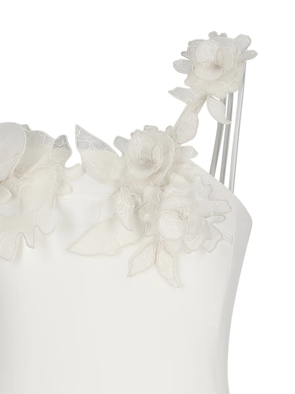 David Koma Mini-jurk met geborduurde bloemen Beige