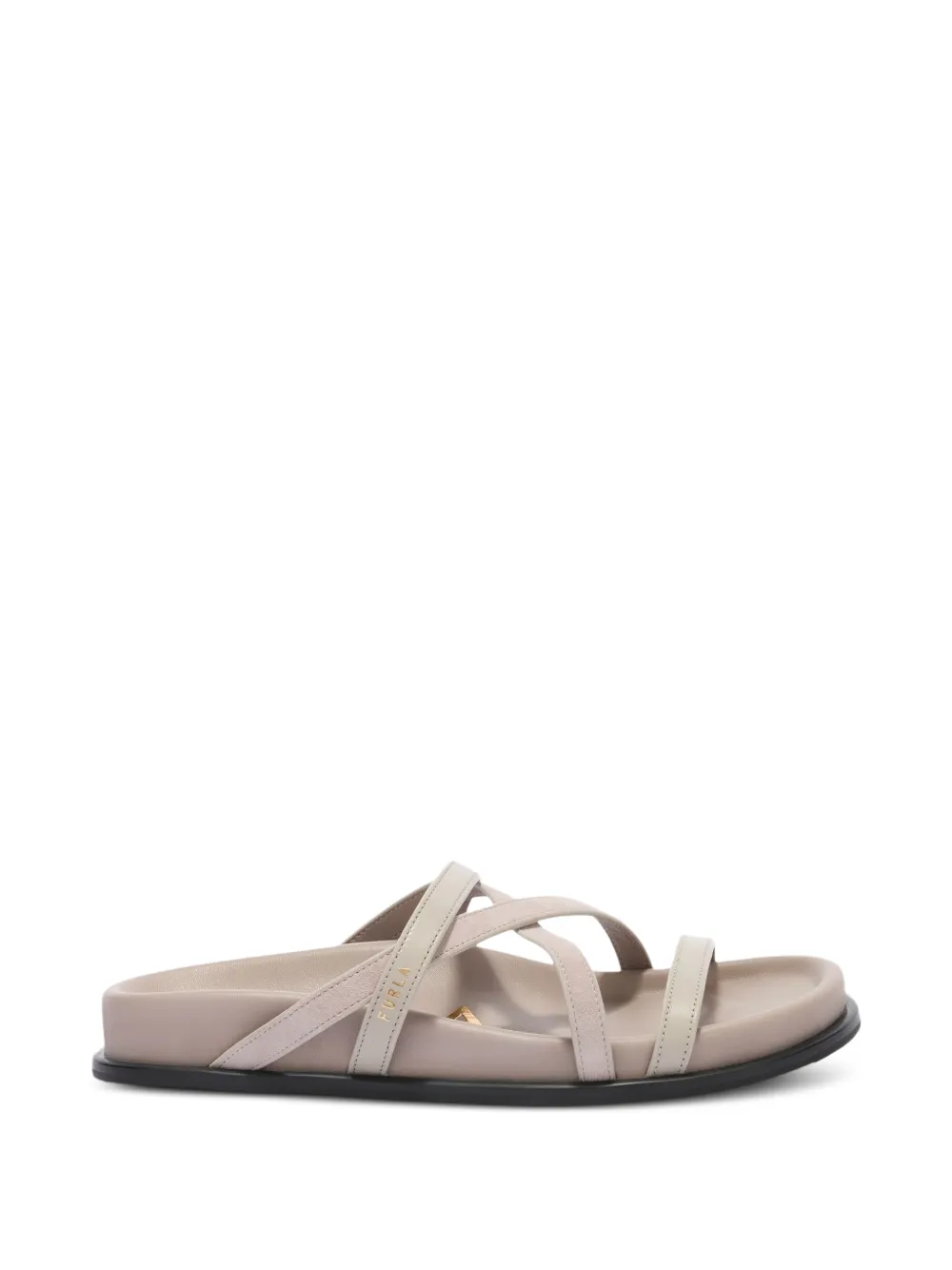 Furla Solea Logo-strap Sandals In Neutral