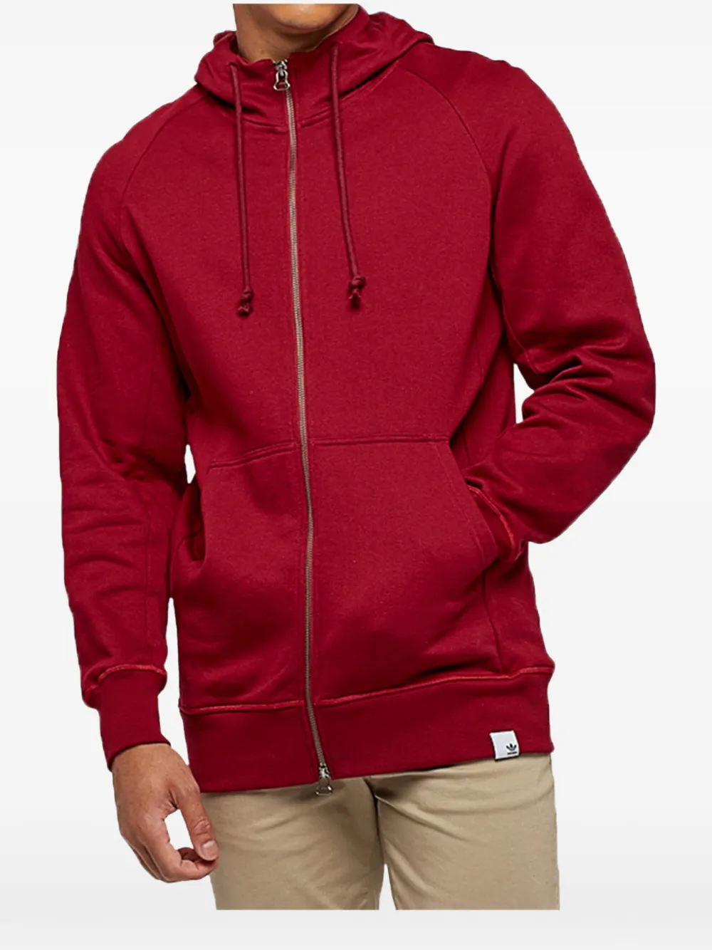 adidas x By O zip-up drawstring hoodie Rood