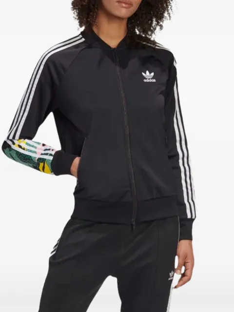 adidas chaqueta de chándal con estampado gráfico y cremallera