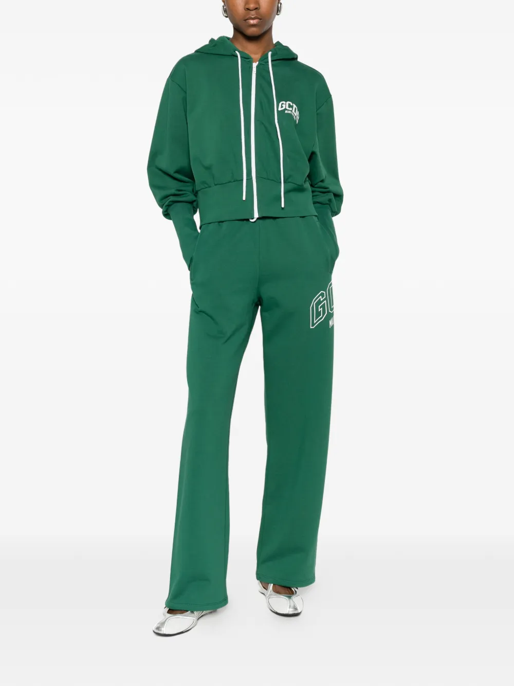  Gcds Sudadera Con Capucha Y Logo Estampado - Verde 