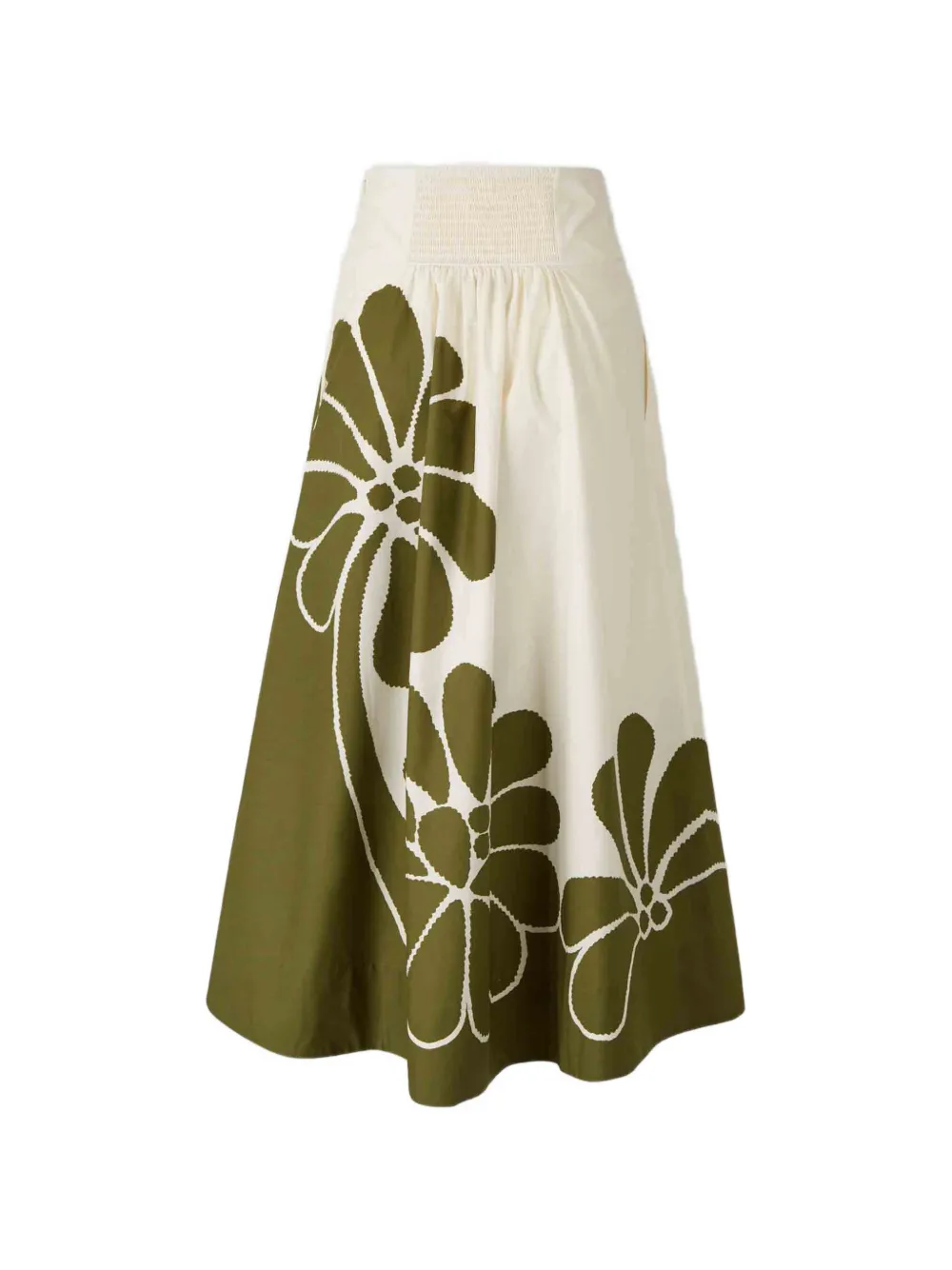 FARM Rio floral midi skirt - Bianco