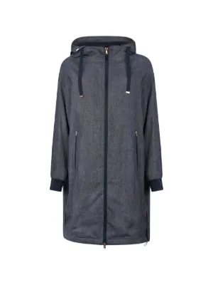 HERNO フーデッドコート ブルーグレー　46 Herno フーデッド コート | ブルー | FARFETCH JP