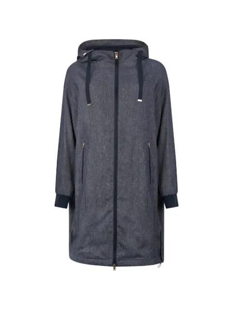 Herno hooded zip-fastening coat