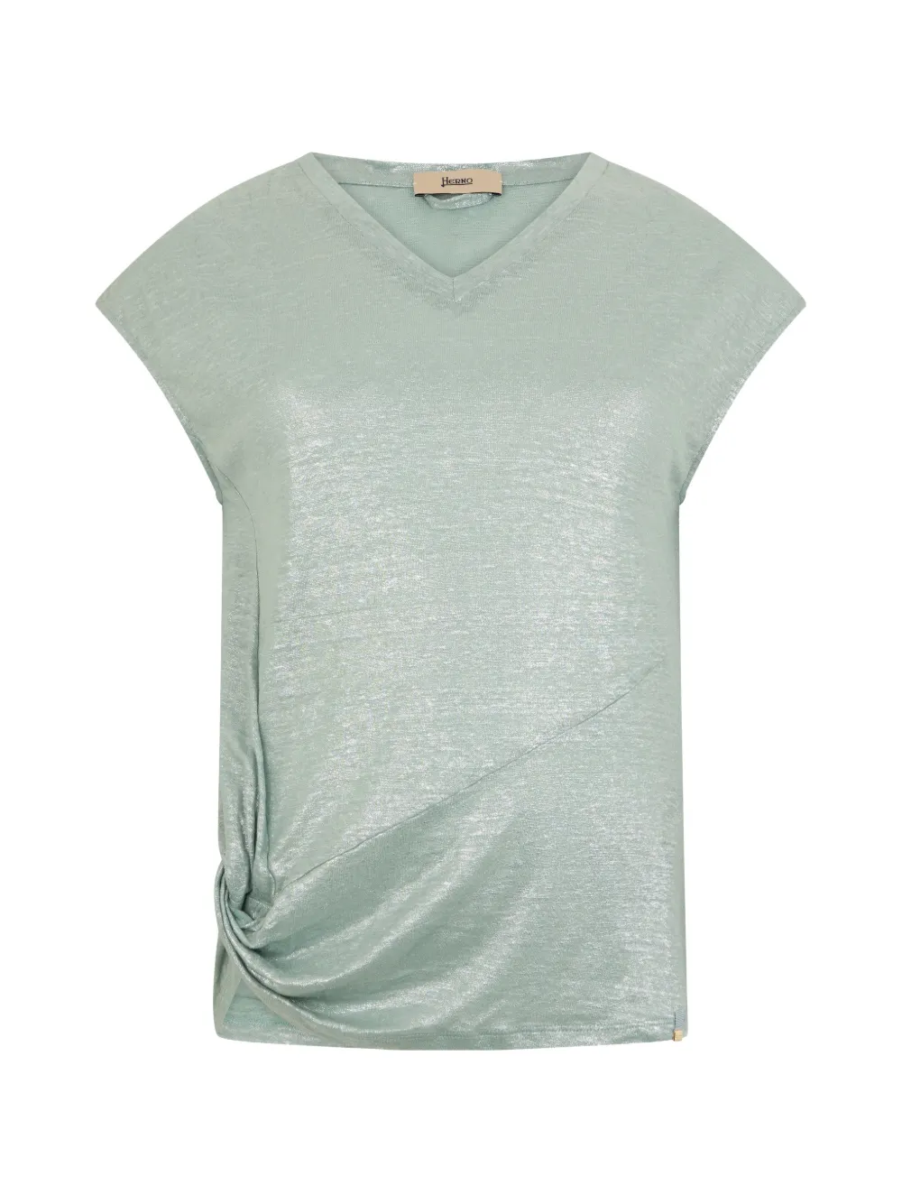 Herno V-neck T-shirt In Green
